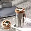 Mugs 450ml Stainless Steel Coffee Cup Smart LED Temperature Display Thermos Bottle Coffee Mug Travel Mug Insulated Tumbler YQ240109