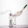Nouveau design verre brûleur à mazout Bong conduites d'eau avec 10mm mâle verre brûleur à mazout tuyau silicone tube pour fumer portable pour voyage LL