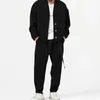 Mode männer Strickjacke Jacken Hosen Sportwear Sets Männer Solide Jogger Sport Anzug Lässige Männlichen Schweiß Anzüge 5 Farben S-3XL 240109