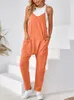 Summer Long Jumpsuit Women Overalls Black Ladies Jump Suit Romper For 240109