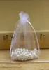 100 st 10x15cm Organza Bags Jewelry DrawString Gift Wrap White Wedding Favor Packing Christmas Party Pouches 39x59inch Multi C8505046