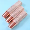 100 Packs Disposable Cup Rose Gold Foil Paper 9oz Party Wedding Birthday Drinking Tableware Supplies 240108