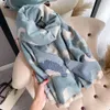 Écharpe en cachemire feuille de Ginkgo pour femmes, nouvelle mode, édition coréenne, chaud, châle à pompon, polyvalent, tendance pour le cou d'étudiant, automne et hiver