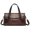 Sacs de soirée de haute qualité en cuir verni femmes sac à main marque designer crocodile sac de messager pour femme épaule grand fourre-tout de bureau