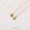 Car tires's Amulette necklace Luxury fine jewelry Cross Mirror Hot Selling Leopard Head Zircon Pendant Fashion Light Versatile Copper With Original Box