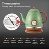 Elektriska vattenkokare Elektrisk vattenkokare med termometer Rostfritt stål 1.5L 1000W Gömhals Häll över kaffete Kettle varmvattenpanna värmare YQ240109