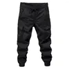 Men's Pants Men Cargo Spring Autumn With Elastic Waist Drawstring Multi-pocket Outdoor Sport Trousers For Streetwear