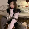 Pulls pour femmes Turtleneck Femmes Chic Hollow Out Style coréen Daily All-Match Sweet Vêtements Lazy Girls Ulzzang Tender Loose Femme BF