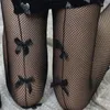 Women Socks Japanese Women's Lolita Cute Bowknot Mesh Stockings Girls Sexy Tights Hollow Nylon Lace Fishnet Vintage Nightclub Pantyhose