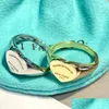 Wedding Rings Brand Rings Heart Ring Designer Jewelry Enamel For Women 2024 Return To New York Mens Band Rose Color Gift Goth Love Dr Otqo5