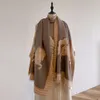 Fashion Cashmere Scarf Winter 2024 Ny koreansk version Junma Tassel Shawled Thicked and Warm Double Sided Women's Neck