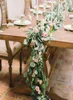 Folha densa artificial eucalipto guirlanda falso folhas de seda videiras artesanal guirlanda vegetação casamento pano de fundo arco decoração de parede ew5909416