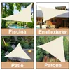 Shade Sail Triangle Shade Waterproof UV Protection Sun Awning Garden Beach Patio Canopy 240108