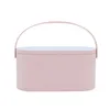 Makeup Organizer Box med LED Light Mirror Portable Travel Makeup Cosmetics Organizer Touch Light Storage Makeup Case H Joy 240108