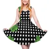 Casual Dresses White Polka Dot Holiday Dress Polkadot Christmas Green Street Fashion Womens Pretty Skate Summer Graphic Clothe