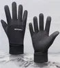 Gants de cyclisme protection d'écran tactile doigt complet chaud et velours coupe-vent sports de plein air d'hiver pour hommes et femmes résistant au froid U-3