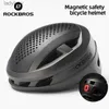 Casques de cyclisme ROCKBROS hommes casque cyclisme vtt avec feu arrière 9 Modes femmes route casque de vélo avec couverture magnétique 19 évents respirant PC + EPSL240109