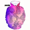 Autumn Winter Fashion 3D Pineapple Print Bluie Mężczyźni i kobiety Uniwersalna bluzka para bluza z kapturem swobodne wygodne bluzę z kapturem męskie topy 240109