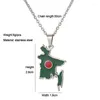 Collane con ciondolo Collana alla moda Bangladesh Mappa dell'amore per gioielli per donne e uomini, regali per gli amanti dell'amicizia