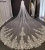 2 Tiers Long Lace Appliqued Bridal Veil 345 Meters White Ivory Wedding Veil with Comb Blusher Bride Headpiece Women Hair Accesso5323855