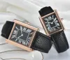 Square Rose Gold Stone English Watch Fashion Para Watch Mężczyźni i kobiety srebrne gniazdo Watch Walentynki Prezent Bezpośrednie Sprzedaż Luksusowy zegar biznesowy