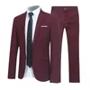Men's Suits Business Suit Super Soft Men Blazer Pants Plus Size Streetwear One Button Formal Groom