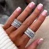 Cluster Rings 100% 925 Sterling Silver Full Paved Marquise Cubic Zirconia 5A CZ Sparking Bling Iced Out Women Finger Engagement Ring YQ240109