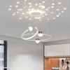 Lustres Cycle moderne LED lustre lumière aluminium acrylique plafond suspension lampe salle à manger chambre pendentif luminaires