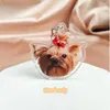 Abbigliamento per cani Portachiavi acrilico personalizzato per animali domestici Po Portachiavi personalizzato Zaino Pendenti Regalo souvenir Cane/Gatto