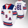 USA Hockey 2024 IIHF World Junior Champions Jersey''nHl''8 Sam Rinzel 1 Trey Augustine 22 Isaac Howard 4 Gavin Brindley 27 Gavin Hayes 9 Ryan Leonard 11 Oliver Moore J