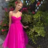 カジュアルドレス女性の豪華なエレガントなメッシュTUTU a-line Celebratory Party Dress Solid Color Solid Color Mid Length Fashion Bow Gauze Slip Summer