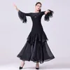 Sahne Giyim 2024 Seksi Modern Dans Elbisesi Ulusal Standart Kadın Balo Salonu Elbiseleri Vals Performans Kostümleri