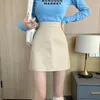 Skirts Slim And Elegant Mini Skirt For Women Solid Color A-line Office Lady