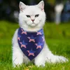 Ropa para perros Bufanda para mascotas Bandera americana Gato triangular y Día de la Independencia