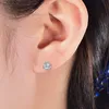 Diamond Passed Test 925 Sterling Silver 1CT Moissanite Flower Earrings Studs Jewelry for Men Women Nice Gift Studs