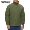 Tacvasen Full Zip Up Tactical Green Fleece Jacket Thermal Warm Work Coats Mens Tickets Safari Vandring Outwear Windbreaker 240108