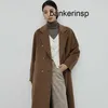 Cashmere Coat Maxmaras Labbro Coat 101801 Pure Wool Classic Camel 101801 Cashmere Autumn/Winter New Breasted Mid Length Woolen for Women