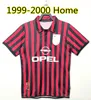 90 91 레트로 셔츠 축구 유니폼 95 96 97 Gullit 01 02 03 12 14 15 Maldini van Basten 축구 Kaka Inzaghi 06 07 Pirlo Shevchenko Baggio Retro Ac Milano Jersey