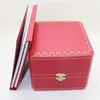 Relógio inteiro caixa vermelha nova caixa quadrada vermelha original para relógios caixa com etiquetas de cartão de livreto e papéis em inglês alta qualidade 321m