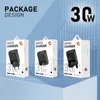 2USB+1PD Multi port wall adapters 30W phone laptop charger EU/US/UK adapted For iphone Samsung Smart phone