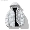 Jaquetas masculinas Parkas Slim Fit Hoodies Casacos de Algodão Outwear Homens Moda Jaqueta 2023 Novo Inverno Homens Jaqueta Ao Ar Livre Parkas À Prova D 'Água Venda T240109