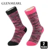 2 paar Merinowollen sokken voor dames Hoge kwaliteit Winter Dikke warme zachte compressie Casual modemerk Laarssokken voor dames 240109