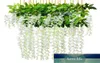 12 Stücke Glyzinien Künstliche Blume Seide Kranz Bogen Hochzeit DIY Hausgarten Büro Dekoration Anhänger Pflanze wall8726960