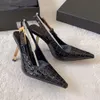 Chaussures de soirée en cuir verni noir à bout pointu et bout pointu, talons aiguilles, sandales de 10,5 cm, robe de luxe de styliste, chaussures de soirée, tailles 35 à 42 avec boîte