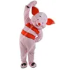 Costume de mascotte de cochon mignon, robe de soirée fantaisie d'halloween, tenue de personnage de dessin animé, costume de carnaval, taille adulte, tenue d'extérieur d'anniversaire