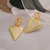 Dangle Earrings Mafisar Trendy Luxury Gold MlatedZirconLove Heart Drop Fashion Delicate Charm Party Jewelry Gifts