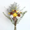 Dekorativa blommor Rose Bouquet Artificial Flower Simulation Dried Home Decoration Wedding Party Bridal