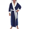 Homens roupão homem inverno quente casual flanela robe sleepwear manga longa xale de pelúcia masculino banho robe lounge camisola casa roupas 240109