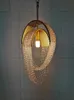Lampes suspendues en cristal américain luminaire de luxe glands chevet lustre lampes suspendues chambre salle à manger bar Droplight Lustres maison éclairage intérieur décoration