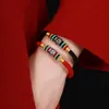 Дизайнерский браслет Ювелирные изделия для мужчин Тибетская красочная веревка Серебро 925 пробы в этническом стиле Регулируемые браслеты для женщин Пара Рэп Хип-хоп Подарок